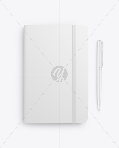 Notebook w/ Kraft Label Mockup Download