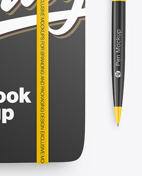 Notebook w/ Kraft Label Mockup Notebook w/ Kraft Label Mockup