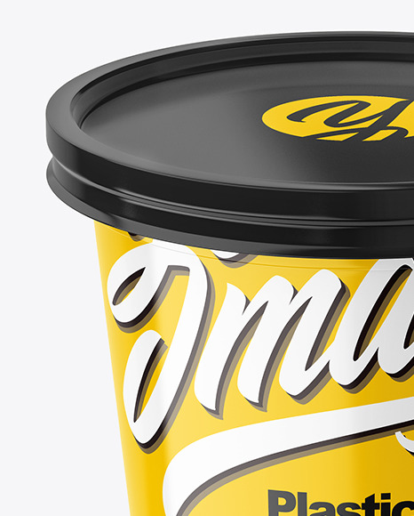 Glossy Plastic Cup Mockup PSD #3