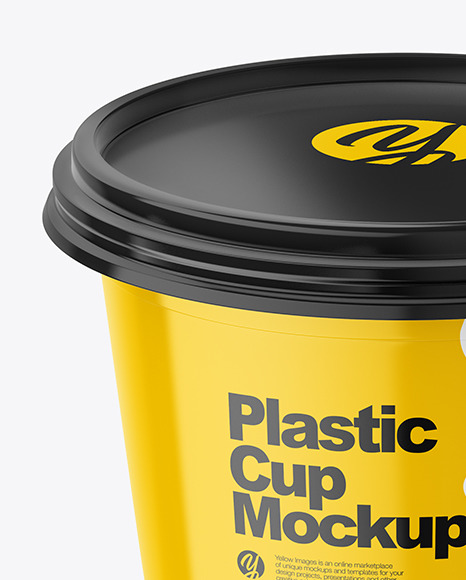 Glossy Plastic Cup Mockup PSD #2