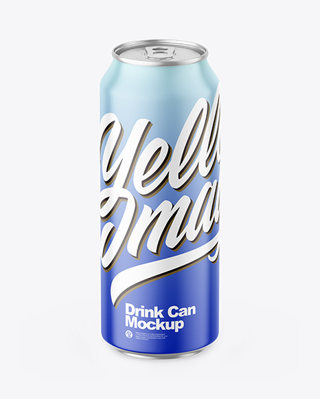 Matte Drink Can Mockup