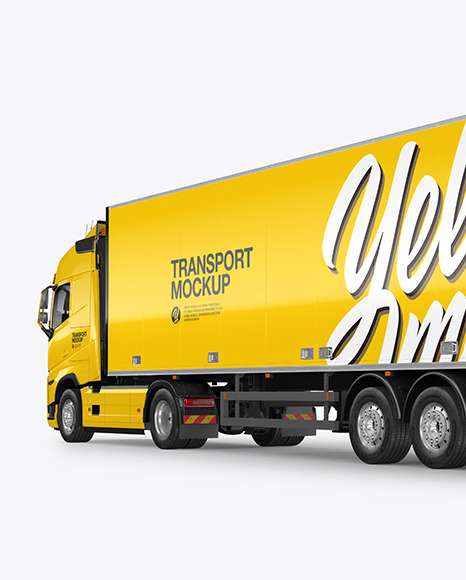 Truck Mockup - Back Half Side View