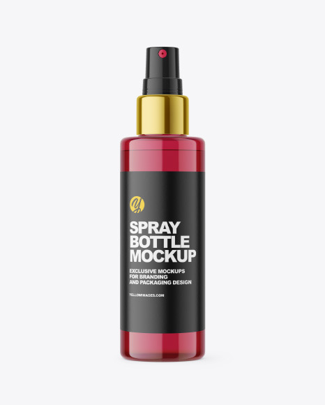 Colored Plastic Spray Bottle Mockup