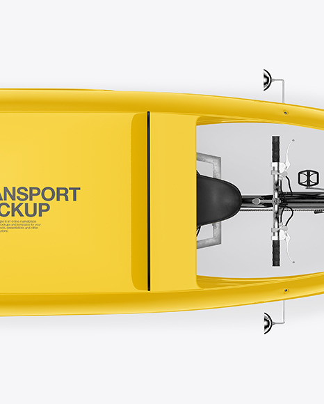 Rickshaw Taxi Mockup - Top View Rickshaw Taxi Mockup - Top View