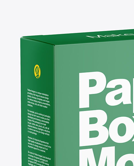 Glossy Box Mockup PSD #3