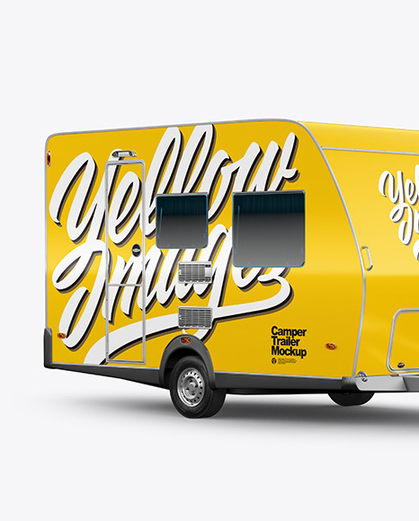 Camper Trailer Mockup - Half Side View Camper Trailer Mockup - Half Side View