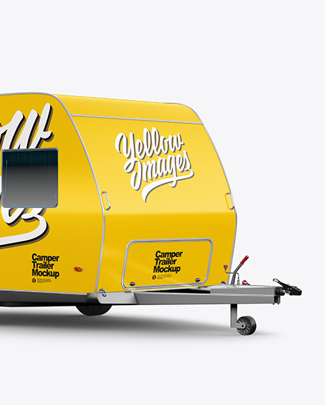 Camper Trailer Mockup - Half Side View Camper Trailer Mockup - Half Side View