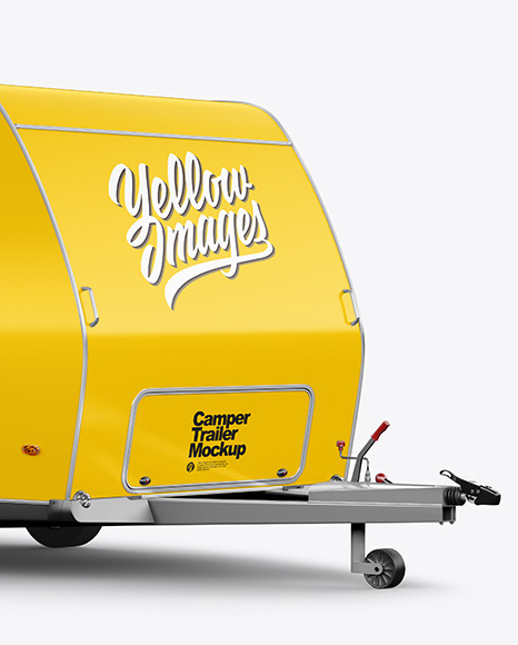 Camper Trailer Mockup - Half Side View Camper Trailer Mockup - Half Side View