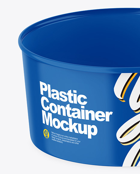 Opened Glossy Plastic Container Mockup PSD #1