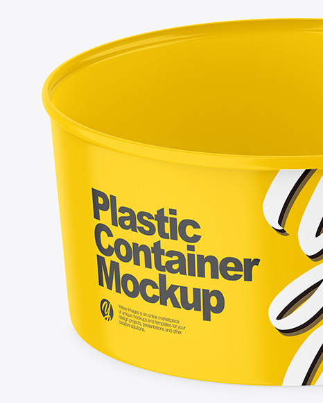 Opened Glossy Plastic Container Mockup PSD #7