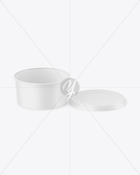 Opened Matte Plastic Container Mockup PSD #3