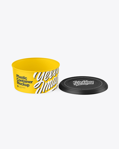 Opened Matte Plastic Container Mockup PSD #2