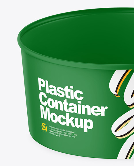 Opened Matte Plastic Container Mockup PSD #1