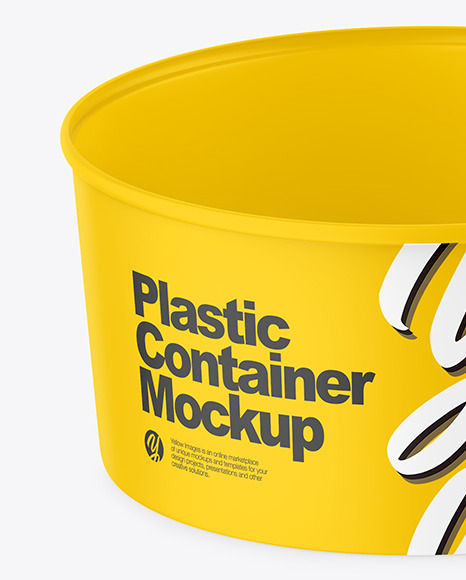 Opened Matte Plastic Container Mockup PSD #7