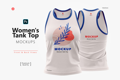 Women&#039;s Tank Top Mockup - Front and Back Views