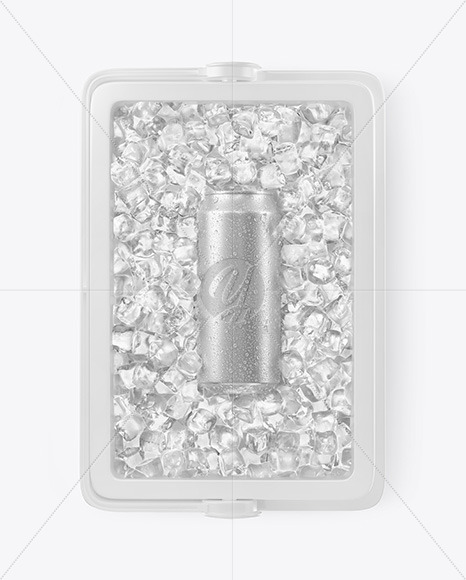 Drink Can in Cooler Mockup PSD #3