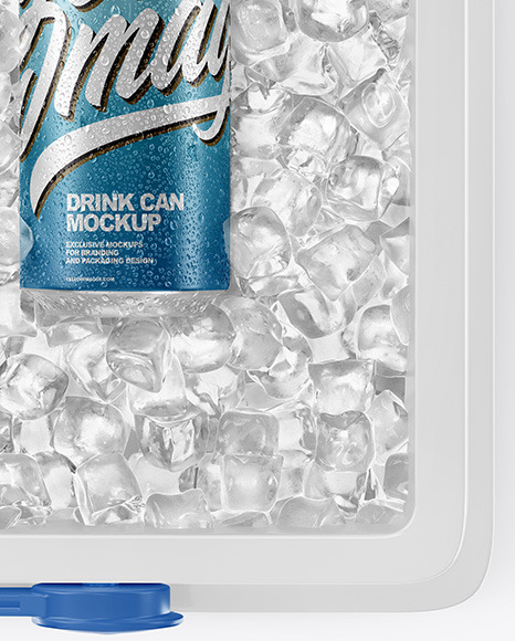 Drink Can in Cooler Mockup PSD #7