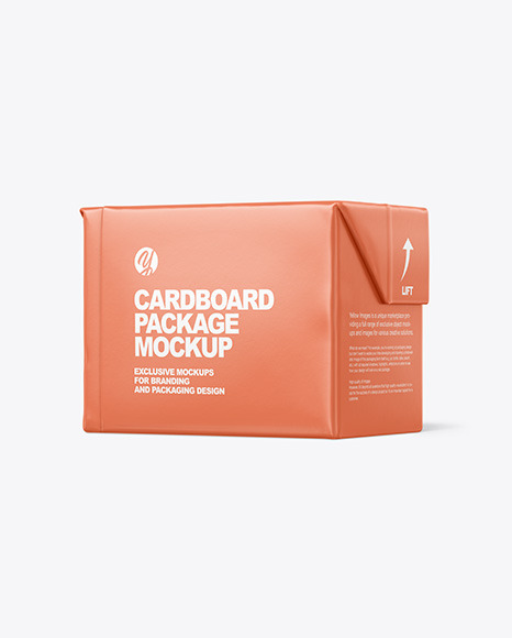 Matte Cardboard Package Mockup PSD #2