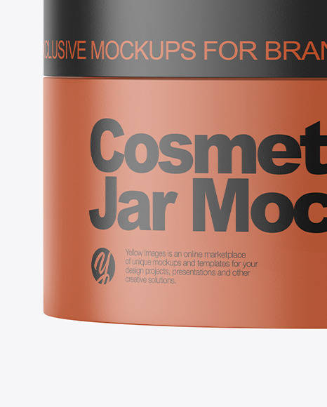 Matte Cosmetic Jar Mockup 50 ml jar 118059