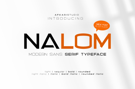 Nalom Sans Serif Typeface Font Family