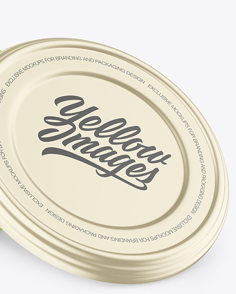 Opened Matte Metallic Container Mockup PSD #6