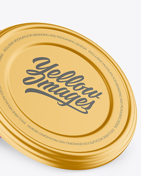 Opened Matte Metallic Container Mockup PSD #5