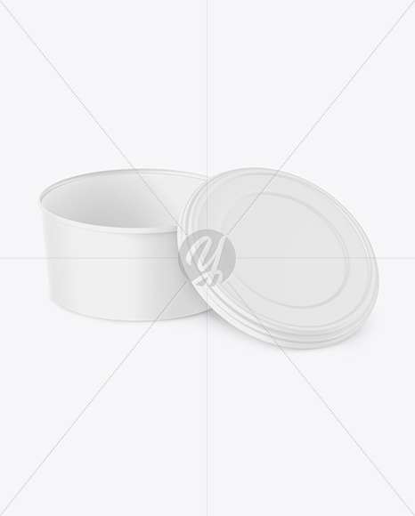 Opened Matte Plastic Container Mockup PSD #3