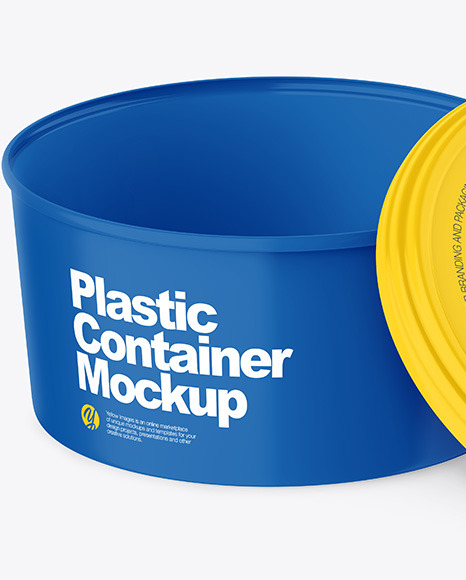 Opened Glossy Plastic Container Mockup PSD #1