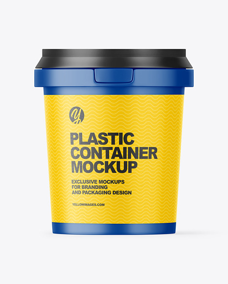 600g Matte Plastic Container Mockup PSD #2