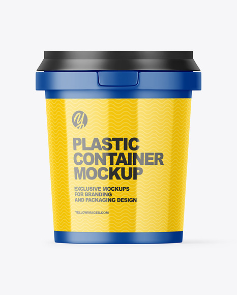 600g Matte Plastic Container Mockup PSD #3