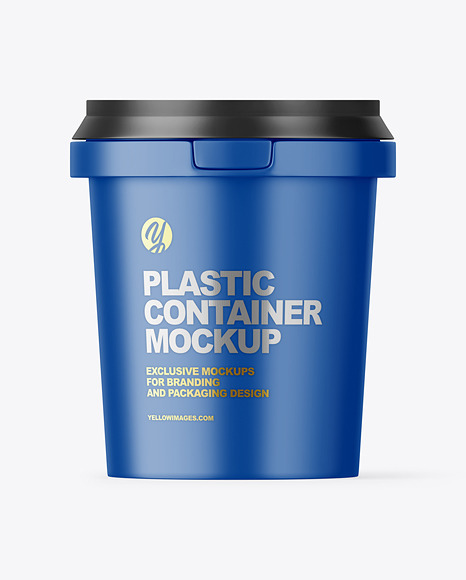 600g Matte Plastic Container Mockup PSD #4