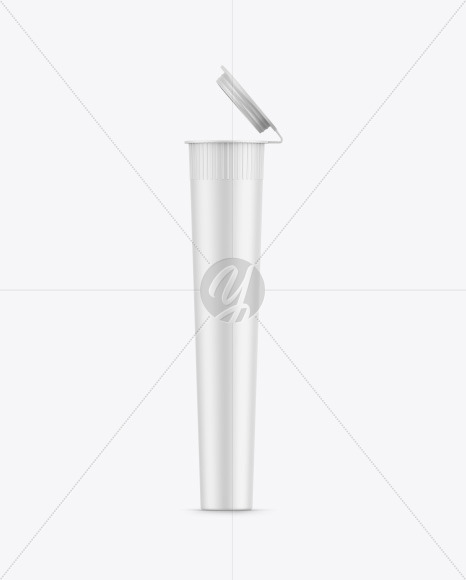 Opened Weed Joint Plastic Tube Mockup PSD #3