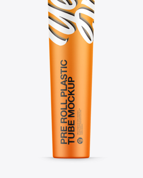 Opened Weed Joint Plastic Tube Mockup PSD #1