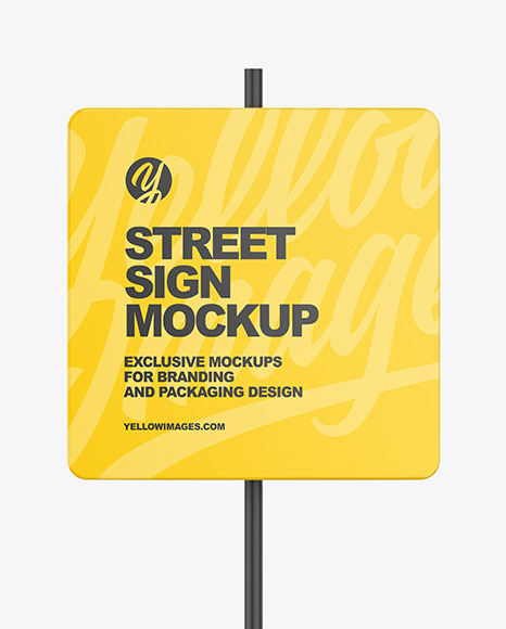 Street Sign Mockup PSD #2