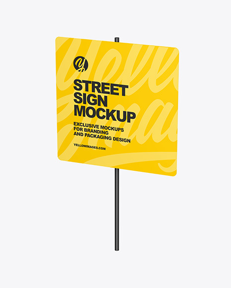 Street Sign Mockup PSD #2