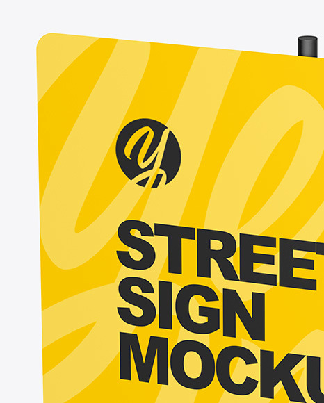 Street Sign Mockup PSD #7