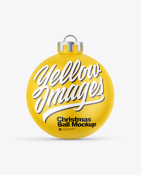 Matte Christmas Ball Mockup