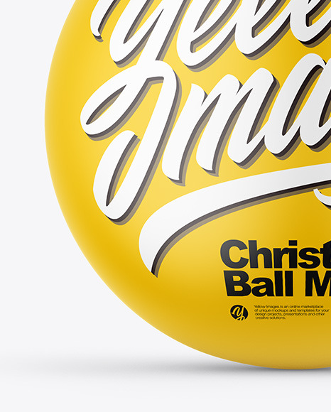 Matte Christmas Ball Mockup PSD #1
