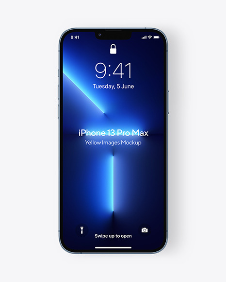 Download iPhone 13 Pro Max Sierra Blue Mockup PSD Mockups by 360 Mockups