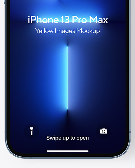 iPhone 13 Pro Max Sierra Blue Mockup PSD #4