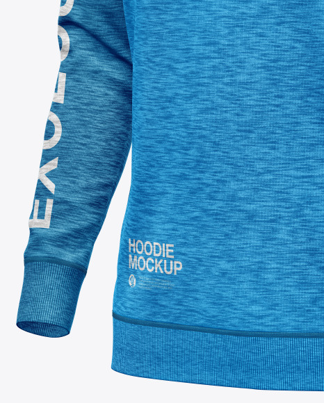 Melange Hoodie Raglan Mockup PSD #1