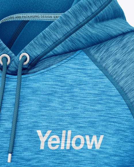 Melange Hoodie Raglan Mockup PSD #6