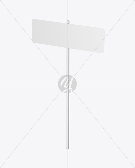 Metallic Street Sign Mockup PSD #3