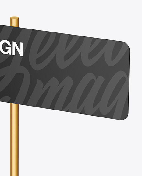 Metallic Street Sign Mockup PSD #6
