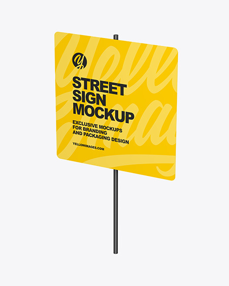 Street Sign Mockup PSD #2