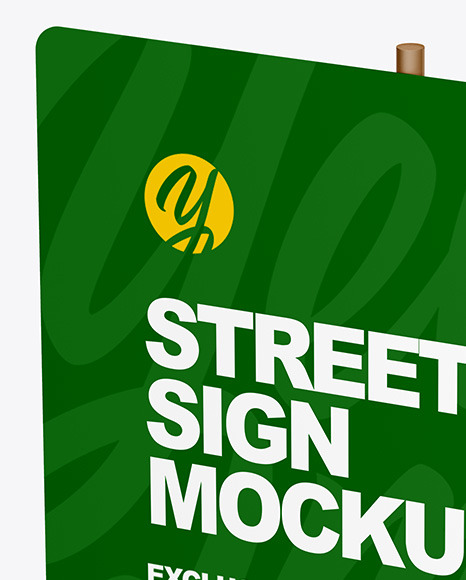 Street Sign Mockup PSD #1