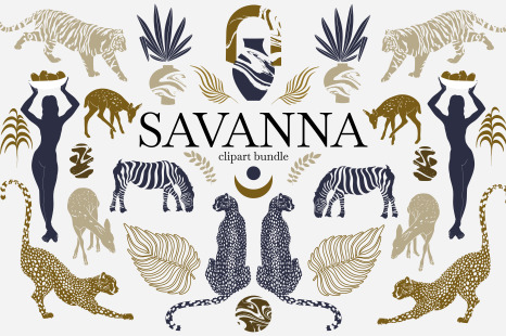 SAVANNA. Clipart Bundle