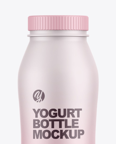 Matte Yogurt Bottle Mockup PSD #3