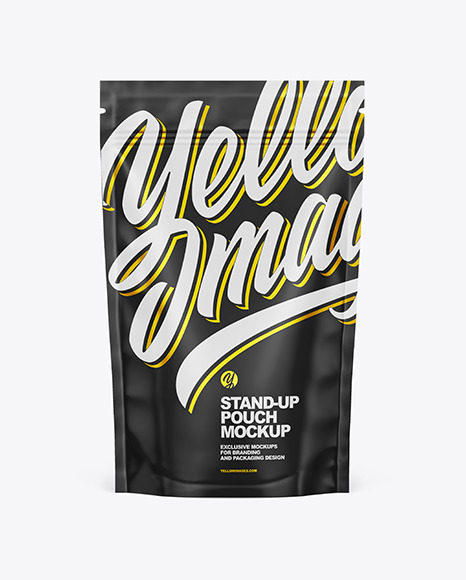 Matte Stand Up Pouch W/ Zipper Mockup