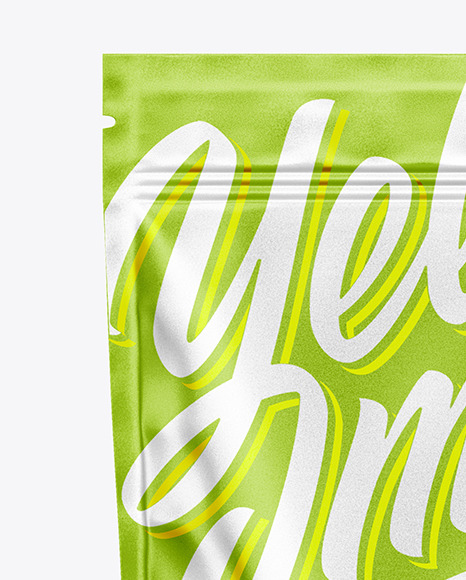 Metallized Stand Up Pouch W  Zipper Mockup PSD #2